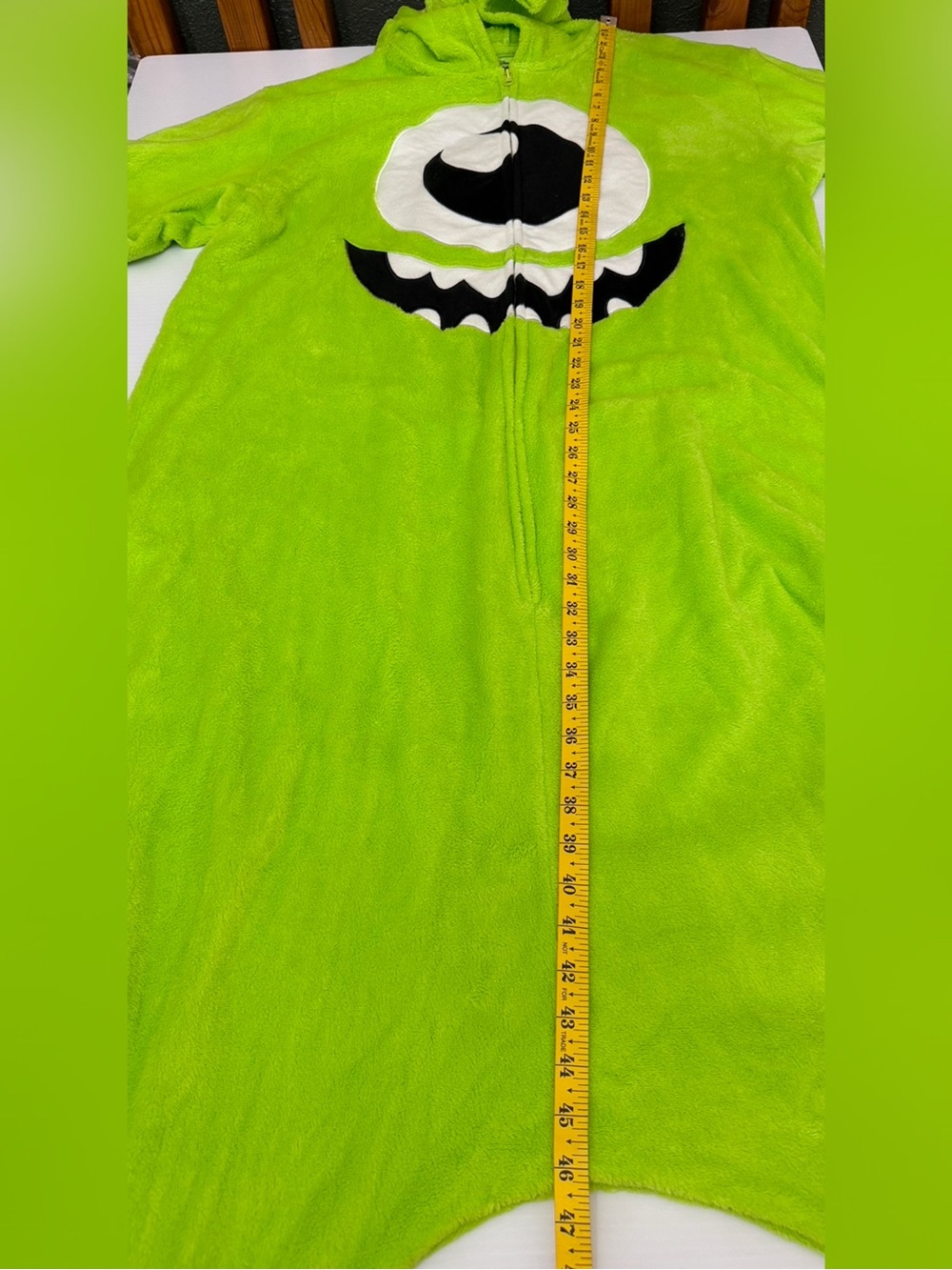 Disney Pixar Monster Inc Wazowski Adult Costume Pajama Onesie Size L/XL - Picture 9 of 9
